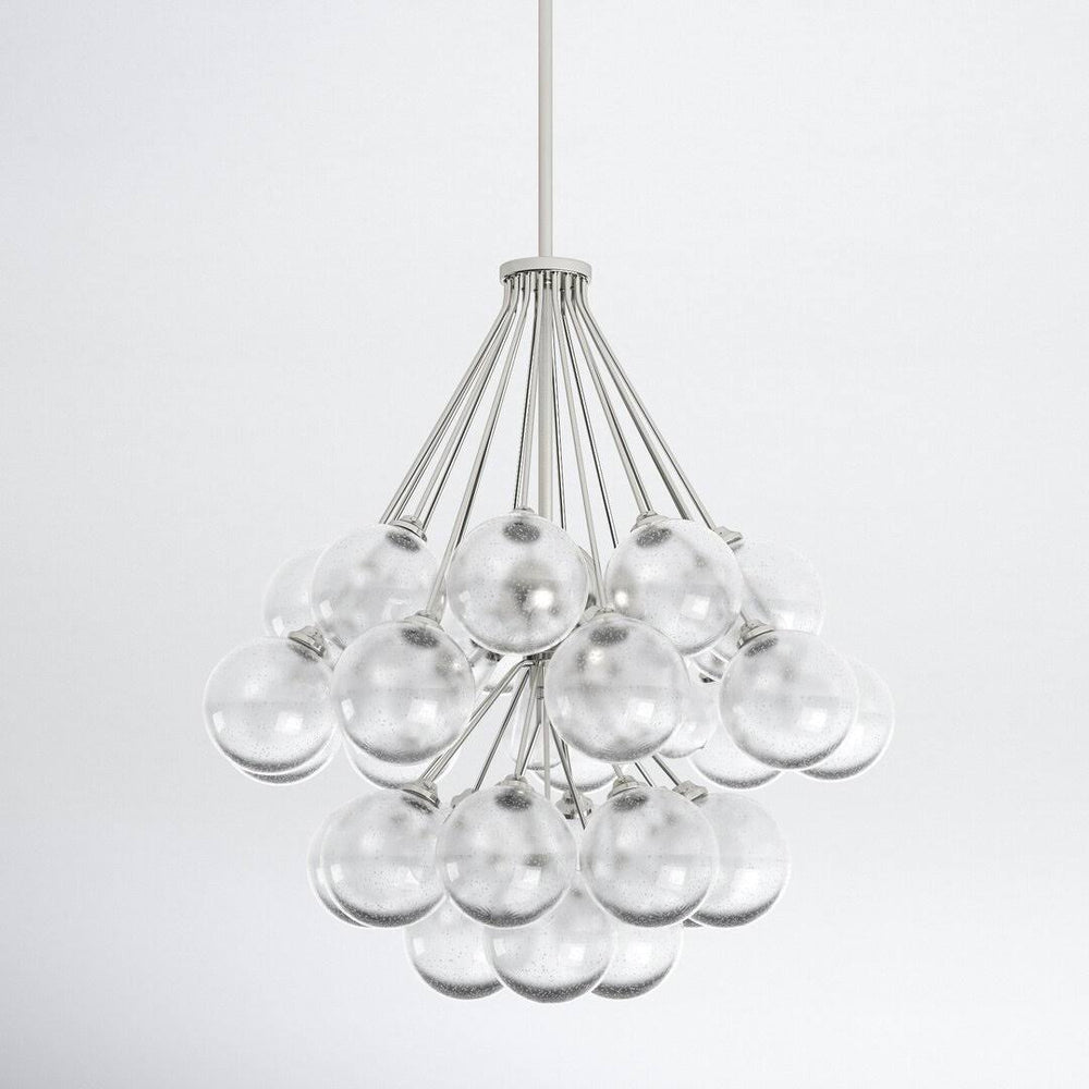 Logan 3 Light Metal Dimmable Sphere Chandelier Finish: Brushed Nickel