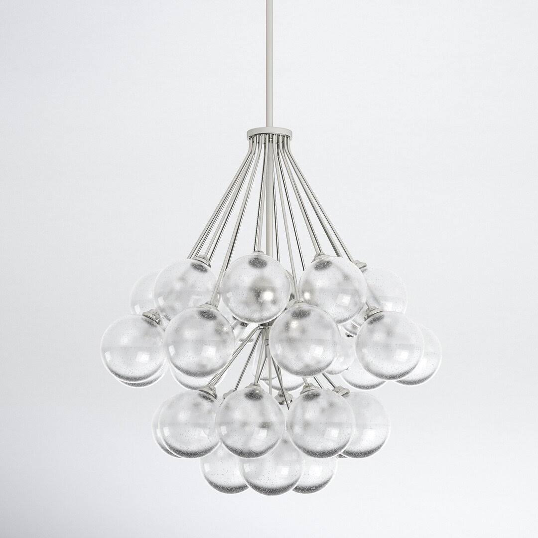 Logan 3 Light Metal Dimmable Sphere Chandelier Finish: Brushed Nickel